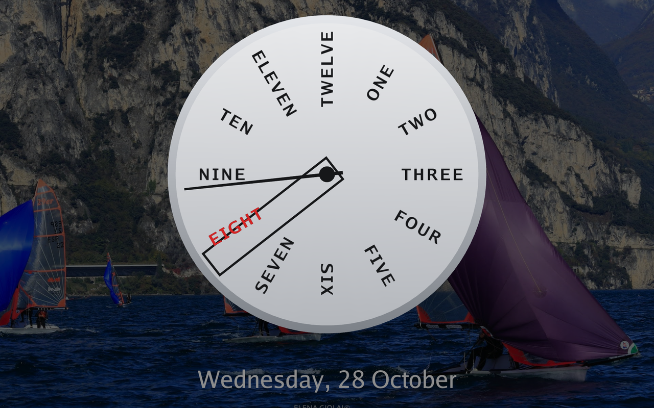 Spoken clock face on the native dashboard