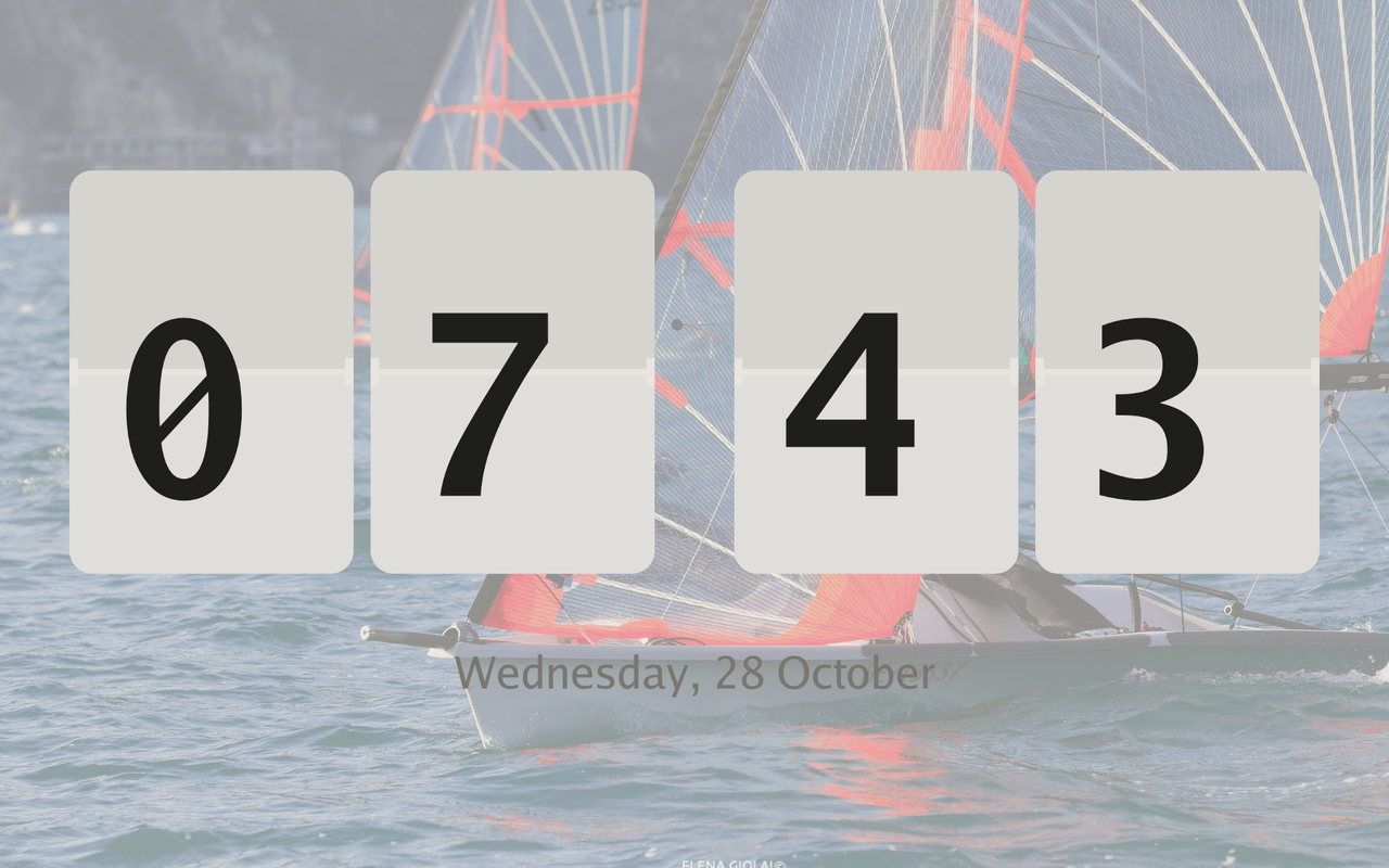 Flip clock face on the native dashboard