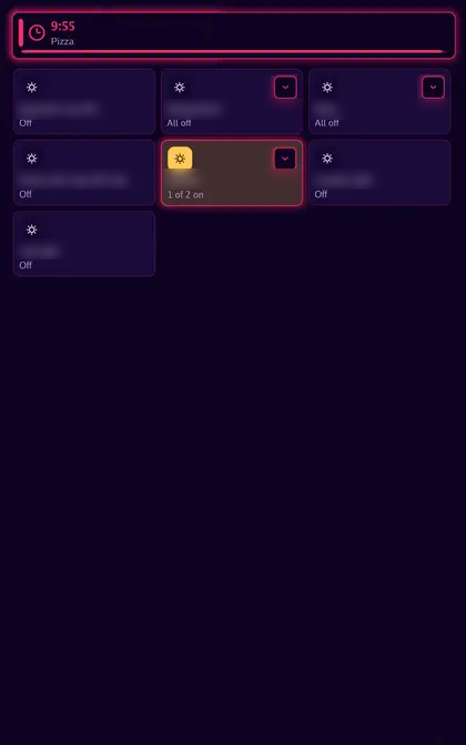 A timer as a bar, a banner, a corner badge, a dial, the clock face and full screen, 2 of 6